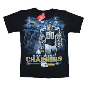 San Diego Chargers NFL Apparel Liquid Blue Player Tunnel Graphic T-Shirt NWT